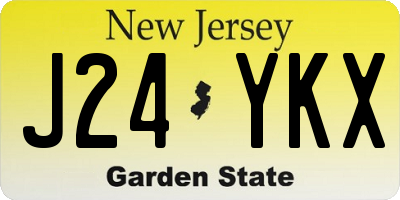 NJ license plate J24YKX