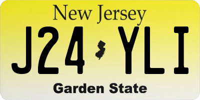 NJ license plate J24YLI