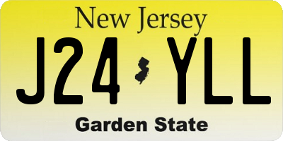 NJ license plate J24YLL