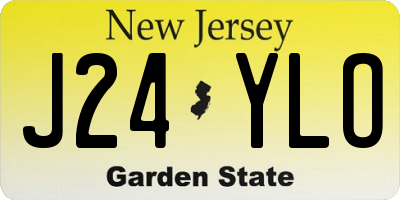 NJ license plate J24YLO