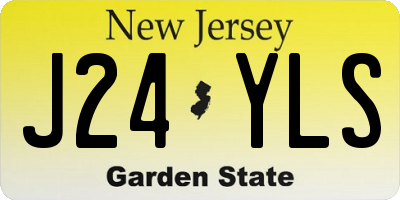 NJ license plate J24YLS