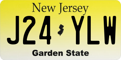 NJ license plate J24YLW