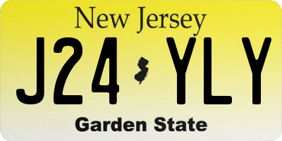 NJ license plate J24YLY