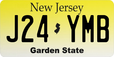 NJ license plate J24YMB