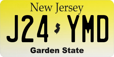 NJ license plate J24YMD