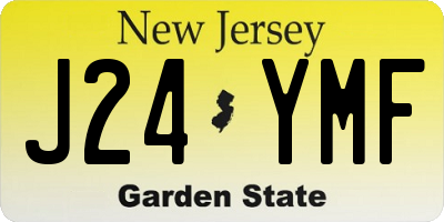 NJ license plate J24YMF