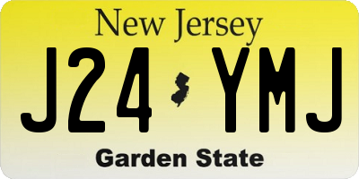 NJ license plate J24YMJ
