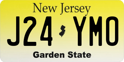 NJ license plate J24YMO