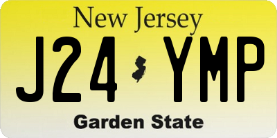 NJ license plate J24YMP