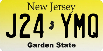 NJ license plate J24YMQ