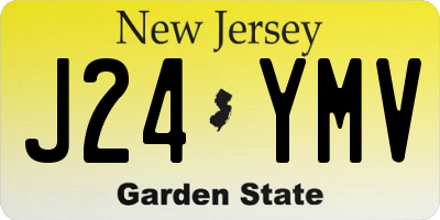 NJ license plate J24YMV