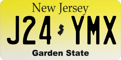 NJ license plate J24YMX