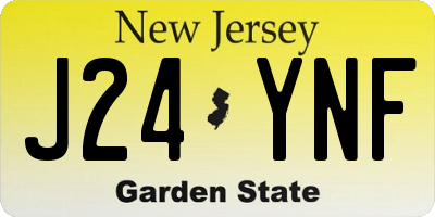 NJ license plate J24YNF