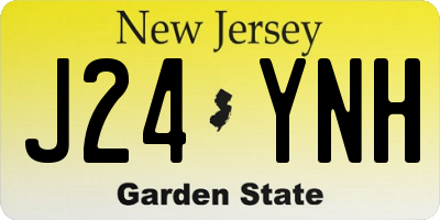 NJ license plate J24YNH