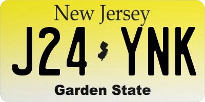 NJ license plate J24YNK