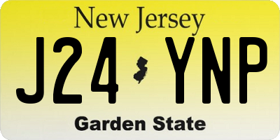 NJ license plate J24YNP