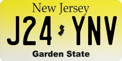 NJ license plate J24YNV
