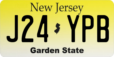 NJ license plate J24YPB