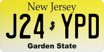 NJ license plate J24YPD