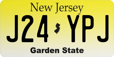 NJ license plate J24YPJ