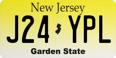NJ license plate J24YPL