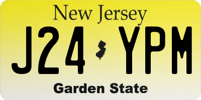 NJ license plate J24YPM