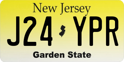NJ license plate J24YPR