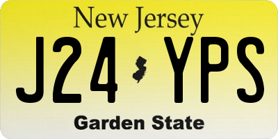 NJ license plate J24YPS