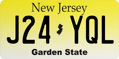 NJ license plate J24YQL