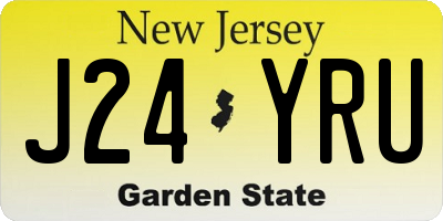 NJ license plate J24YRU