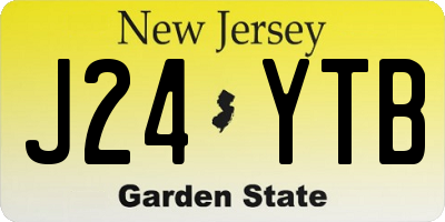 NJ license plate J24YTB