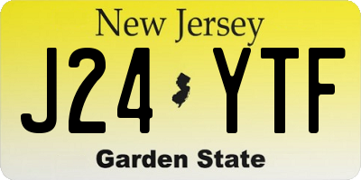NJ license plate J24YTF