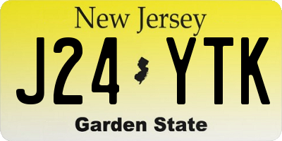 NJ license plate J24YTK