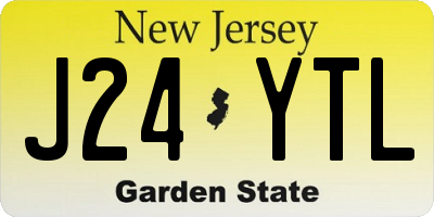 NJ license plate J24YTL