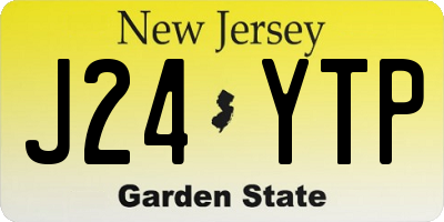 NJ license plate J24YTP