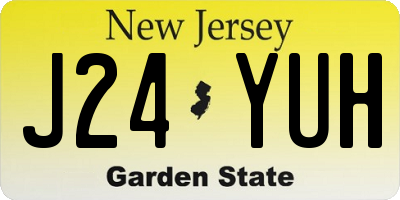 NJ license plate J24YUH
