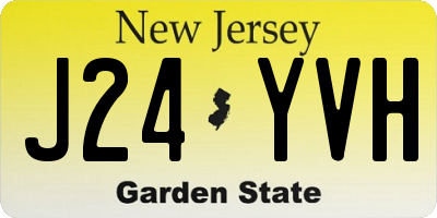 NJ license plate J24YVH