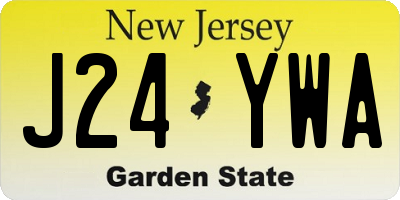 NJ license plate J24YWA