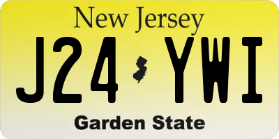 NJ license plate J24YWI