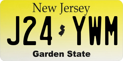 NJ license plate J24YWM