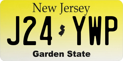 NJ license plate J24YWP