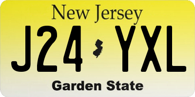 NJ license plate J24YXL