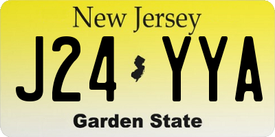 NJ license plate J24YYA