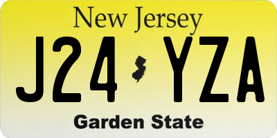 NJ license plate J24YZA