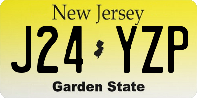 NJ license plate J24YZP
