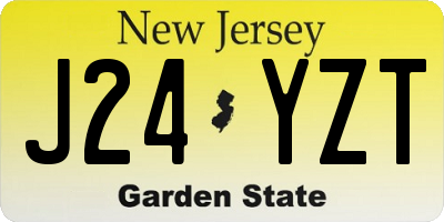 NJ license plate J24YZT