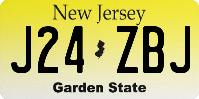 NJ license plate J24ZBJ