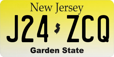 NJ license plate J24ZCQ