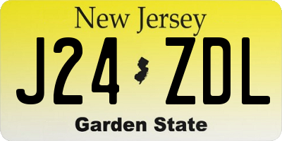 NJ license plate J24ZDL