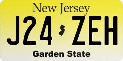 NJ license plate J24ZEH